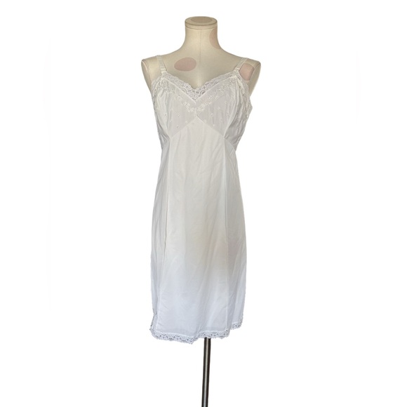 Vintage 60s coquette slip dress - white - small - Picture 2 of 8